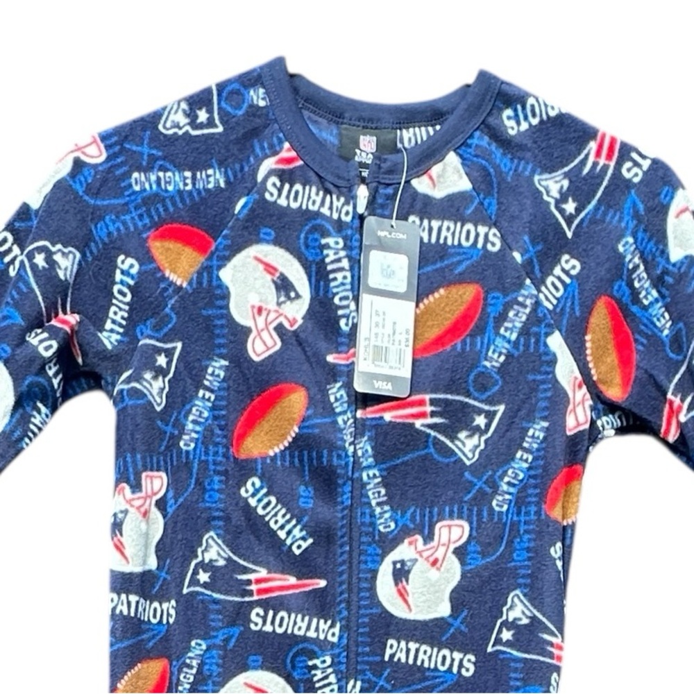 NFL APPAREL NEW ENGLAND PATRIOTS kids onesie lounge sleepwear NWT size L